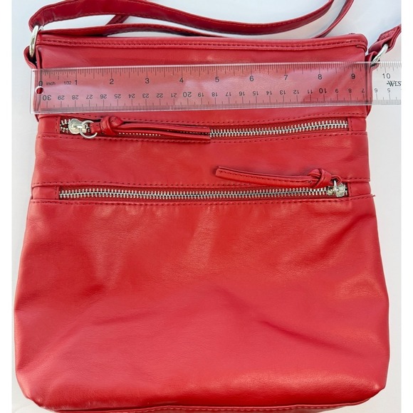 Bueno Crossbody Red Shoulder‎ Bag Purse Multi Zip - Picture 11 of 15